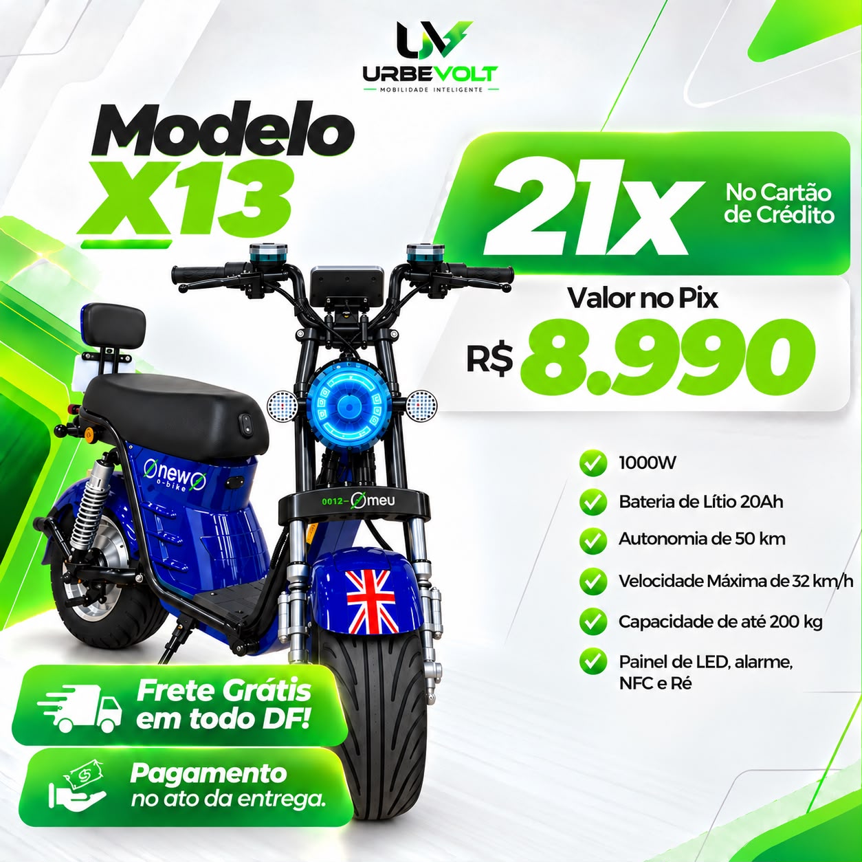 Scooter elétrica Modelo X13